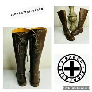 Fiorentini + Baker Leather Boots 35 EU 6 US